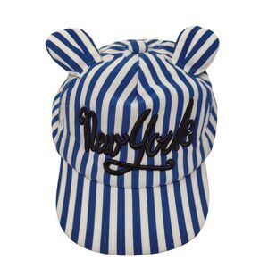 New York Ears Strapback Hat Multi Toddler Adjustable Striped Embroidered